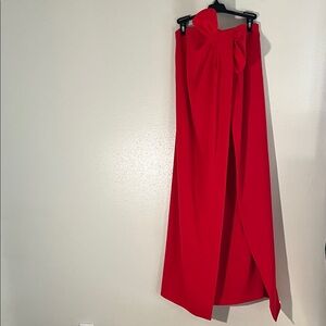 ANTONIO MELANI x ELIZABETH DAMRICH RADZWILL DRESS CREPE STRAPLESS ROUGE SIZ 0